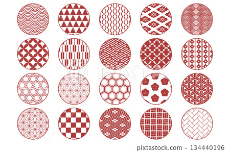 Japanese pattern set (vermilion) 1 Japanese pattern set (vermilion) 1 134440196