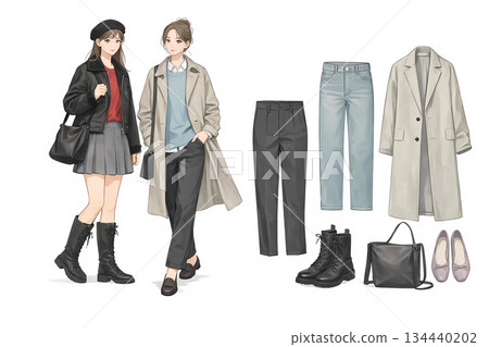 一個女人帶著一包 134440202