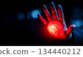 Futuristic visuals of fingerprint authentication system 134440212