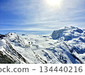 Breithorn mountain range and glaciers in the Swiss 134440216