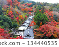The grounds of Kiyomizu-dera Temple in Higashiyama, Kyoto, dyed in autumn leaves 134440535