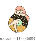 女孩夢見甜甜圈 134440654