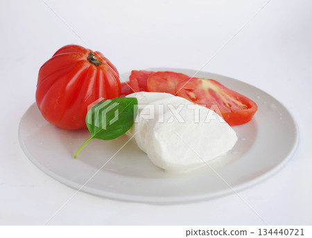 Mozzarella, tomato and basil Mozzarella, tomato and basil 134440721