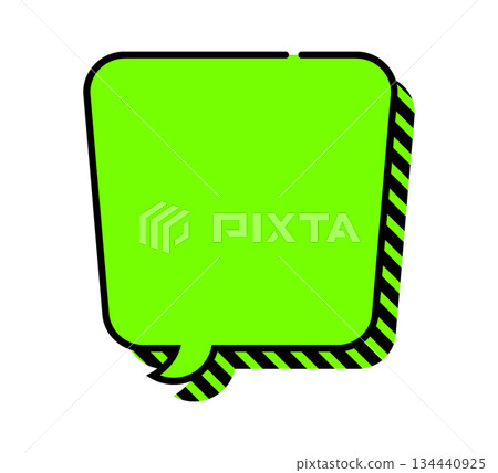 Pop speech bubble single 3D vector data flyer magazine web video material green Pop speech bubble single 3D vector data flyer magazine web video material green 134440925