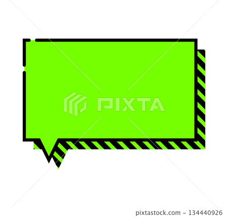 Pop speech bubble single 3D vector data flyer magazine web video material green Pop speech bubble single 3D vector data flyer magazine web video material green 134440926
