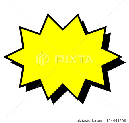 Simple speech bubble, three-dimensional, vector data, flyer, magazine, web, video material, yellow Simple speech bubble, three-dimensional, vector data, flyer, magazine, web, video material, yellow 134441208