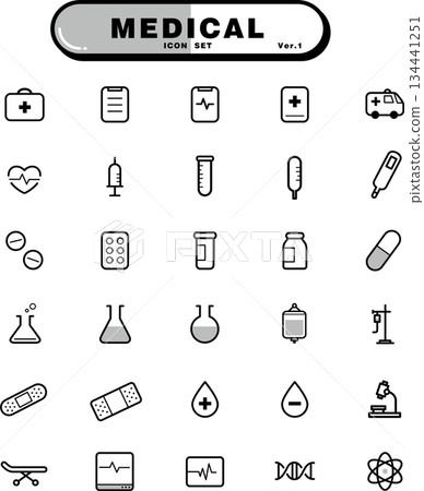 醫療圖示集 ver.1（黑色） 134441251