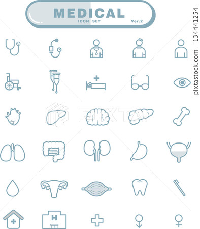 醫療圖示集 ver.2（藍色） 134441254
