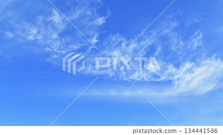 Winter blue sky with flowing patterns 16:9 (fixed shooting) 134441586