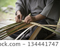 Bamboo shoot craftsman (bamboo basket maker) 134441747