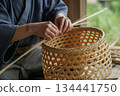 Bamboo shoot craftsman (bamboo basket maker) 134441750