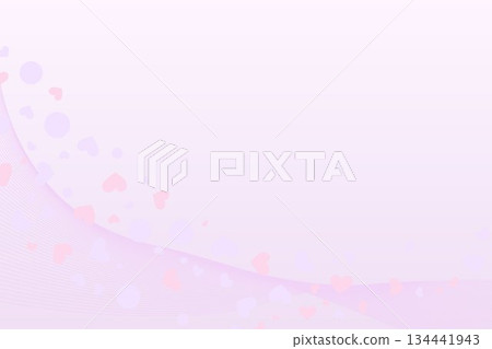 Soft pastel background with floating hearts and gentle abstract shapes 134441943