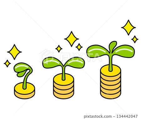 資產形成圖像圖標 資產形成圖像圖標 134442047