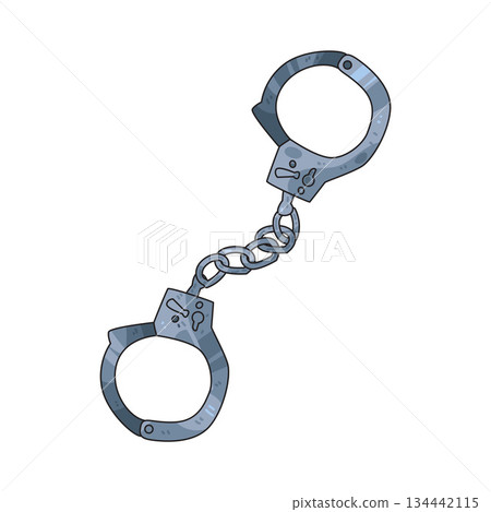 illustration of Handcuffs  134442115