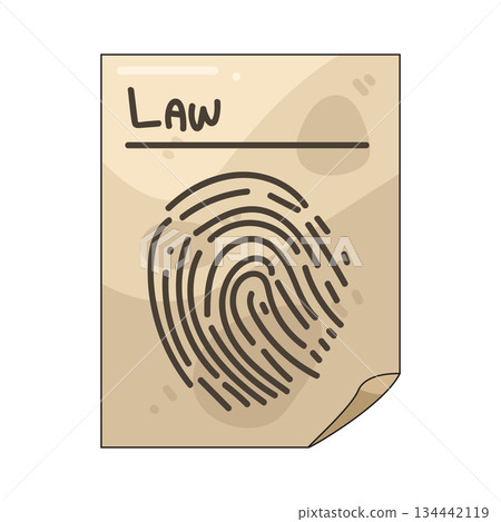 illustration of Law Fingerprint illustration of Law Fingerprint 134442119