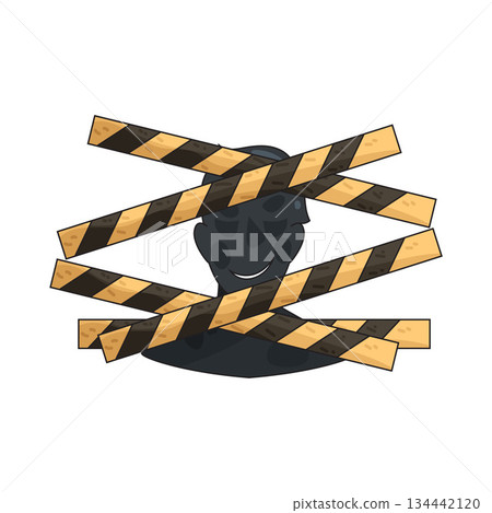 illustration of Crime Scene Tape 134442120