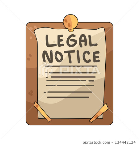 illustration of Legal Notice illustration of Legal Notice 134442124