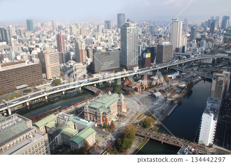 從淀屋橋、中之島公會堂和中之島圖書館俯瞰土佐堀川的景色 從淀屋橋、中之島公會堂和中之島圖書館俯瞰土佐堀川的景色 134442297