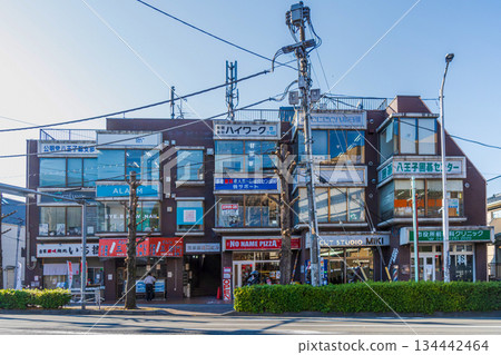 Urban landscape of Hachioji City, Tokyo - mixed-use building 134442464