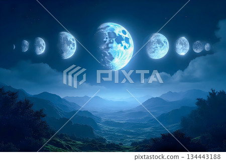 landscape with mountains and rocks 134443188