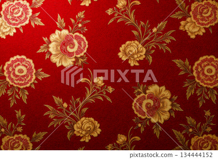 Red flower background material 134444152