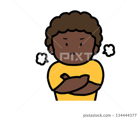 Angry black boy 134444377