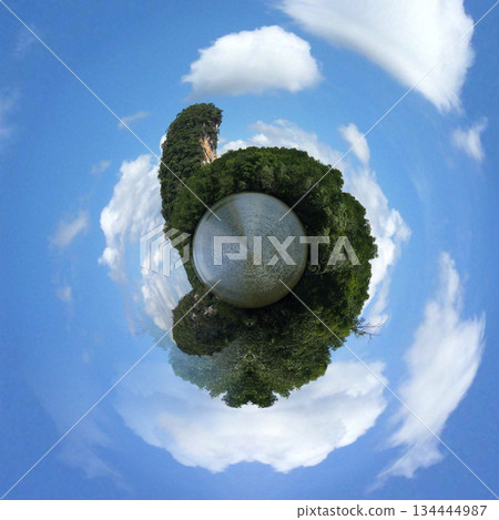 earth globe on the sky 134444987