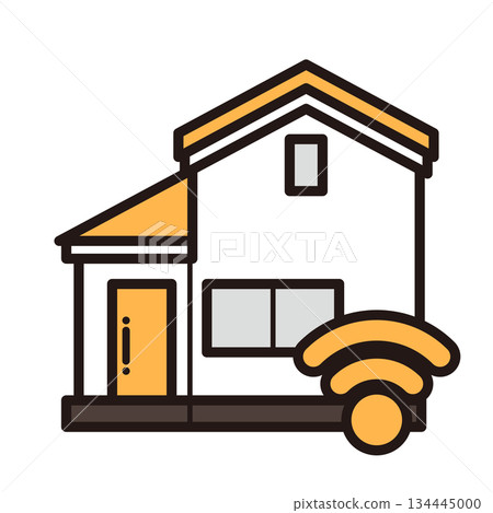 簡單的房子圖示 + 無線網絡 134445000