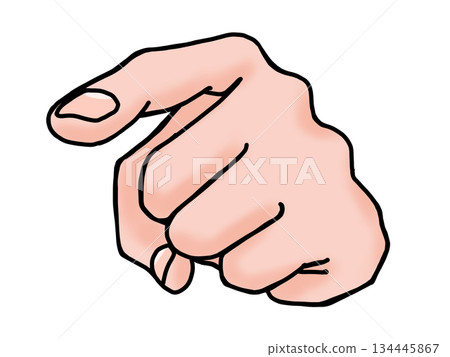 一根手指向的插圖 134445867