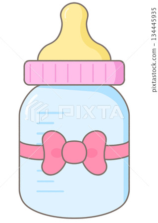Baby Shower Bliss Cute Milk Bottle 134445935