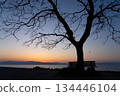 Lake Biwa and that bench at dusk 134446104