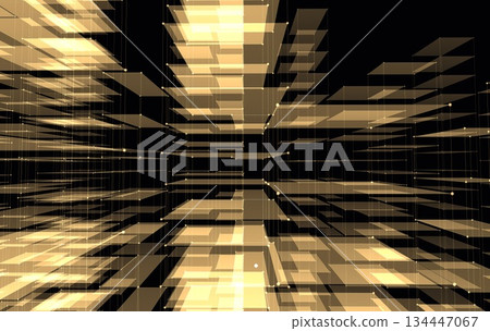 金色數位隧道的抽象背景 134447067