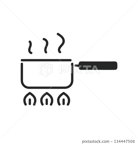 Simple pot icon 134447508