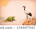 Auspicious painting of a crane and a turtle 134447542