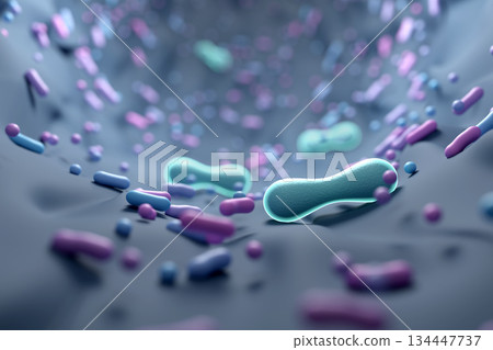 A balanced image of the diverse bacterial flora that colonize the intestinal wall and skin: the microbiome 134447737