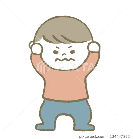 Child holding his head Pink 134447853