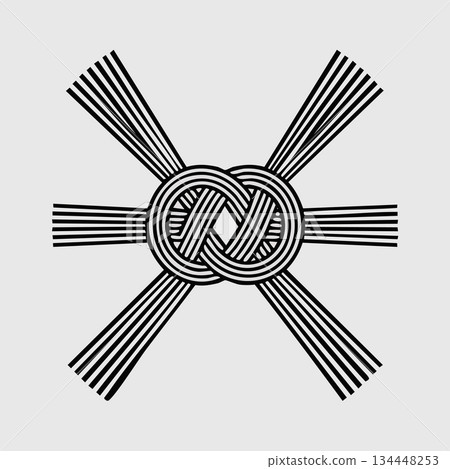 Intricate rope knot design with multiple strands 134448253