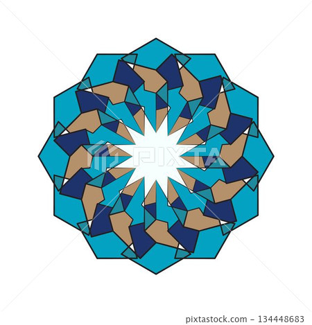 Pointed motif morrocan style colorful 134448683