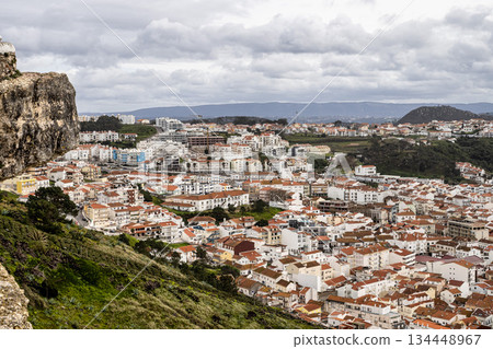 Nazare is one of the most popular seaside resorts in Portugal, considered by some to be among the best beaches Nazare is one of the most popular seaside resorts in Portugal, considered by some to be among the best beaches 134448967