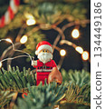 beautiful christmas tree with snow 134449186