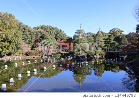 Shirotori Garden, pond scenery 134449798