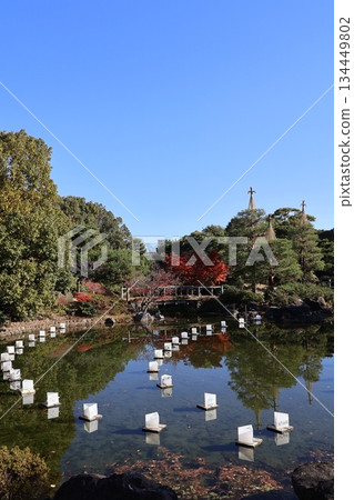 Shirotori Garden, pond scenery 134449802