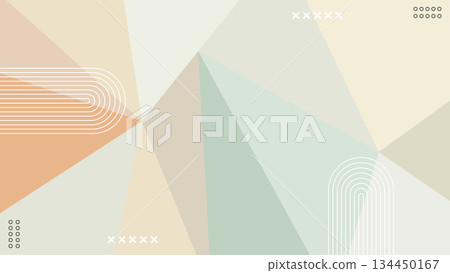 Abstract Geometric Triangle Modern Shapes Pastel Color Background.Vector Illustration 134450167