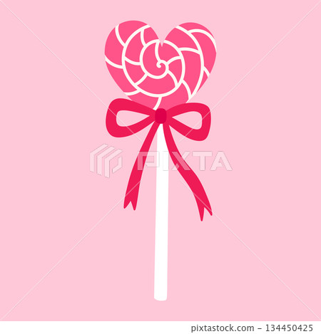 A cute heart-shaped lollipop 134450425