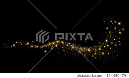 Vector Abstract Shiny Gold Glitter design element. Gold Glitter Dust and Stars. Glitter Trail. For New Year, Merry Christmas, Birthday and Wedding greeting card and invitation. Luxury Background Vector Abstract Shiny Gold Glitter design element. Gold Glitter Dust and Stars. Glitter Trail. For New Year, Merry Christmas, Birthday and Wedding greeting card and invitation. Luxury Background 134450479