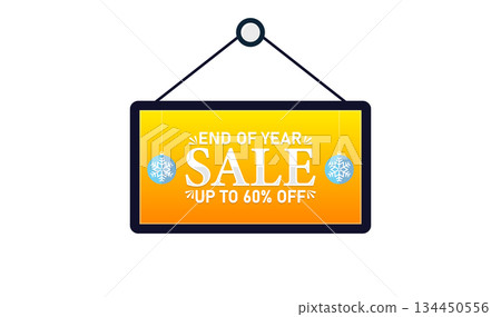 End of Year Sale Up to 60% Off Hanging Discount Banner End of Year Sale Up to 60% Off Hanging Discount Banner 134450556
