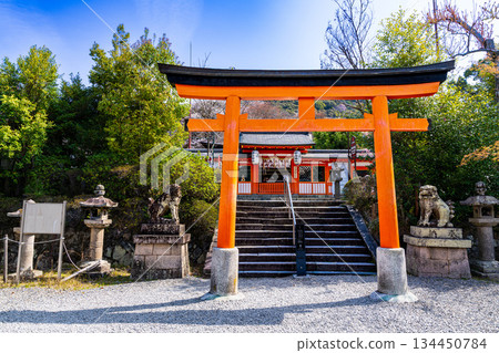 Spring scenery of the torii gate and inner gate of Uji Shrine, Uji City, Kyoto Prefecture Spring scenery of the torii gate and inner gate of Uji Shrine, Uji City, Kyoto Prefecture 134450784