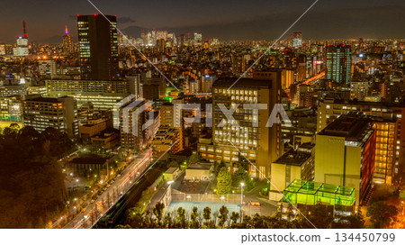 從文京市民中心眺望東京城市夜景 134450799