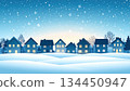 《AI Image》A residential area on a snowy night 《AI Image》A residential area on a snowy night 134450947