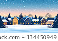 《AI Image》A residential area on a snowy night 《AI Image》A residential area on a snowy night 134450949